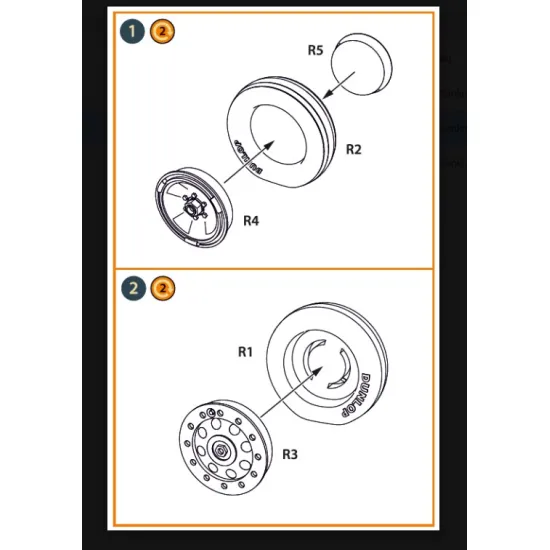 Clear Prop Cpa48131 1/48 Fairey Delta 2 Wheels Set Weighted For Dora Wings Kit