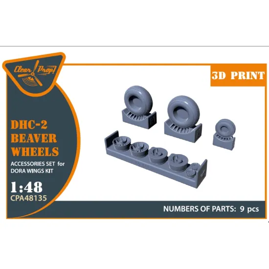 Clear Prop Cpa48135 1/48 Dhc-2 Beaver Wheels Set For Dora Wings Kit