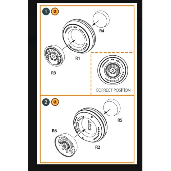 Clear Prop CPA48142 1/48 F 35С weighted wheel set