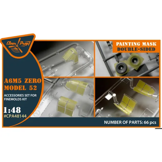 Clear Prop Cpa48144 1/48 Zero A6m5a Model 52 Double-sided Painting Mask For Fine Molds Kit