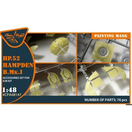 Clear Prop Cpa48147 1/48 Hp 52 Hampden B Mk I Painting Mask For Icm Kit