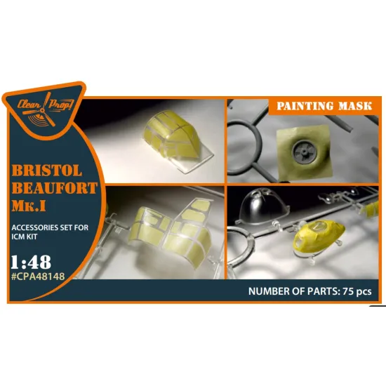 Clear Prop Cpa48148 1/48 Beaufort Mk.ia Painting Mask For Icm