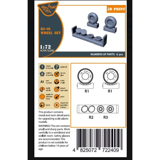 Clear Prop Cpa72240 1/72 Ki-46 Wheel Set Weighted