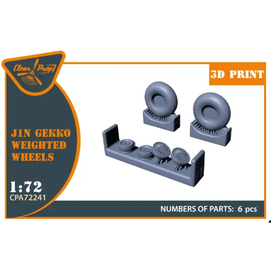 Clear Prop Cpa72241 1/72 J1n Gekko Wheel Set Weighted