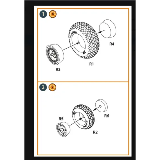 Clear Prop Cpa72243 1/72 B-29 Wheels Set Weighted