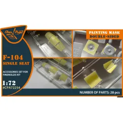 Clear Prop Cpa72254 1/72 F-104 Single Seat Double-sided Painting Mask For Finemolds Kits