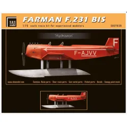 Sbs 7038 1/72 Farman 231 Bis Hydravion Resin/Metal/Mask