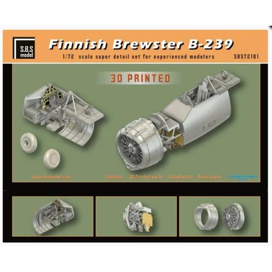 Sbs 72101 1/72 Finnish Brewster B-239 Superdetail Set For Hasegawa Kit