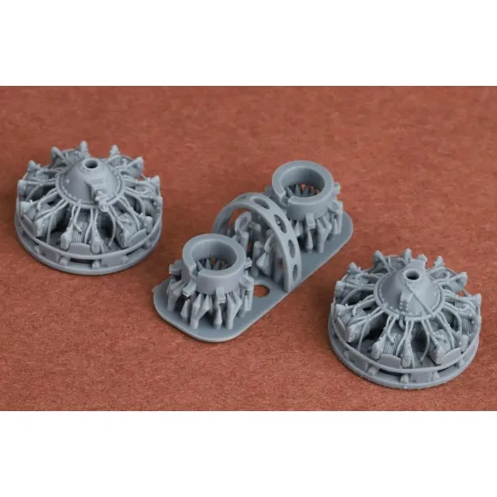 Sbs 72102 1/72 B-25 Mitchell Engine Set For Hasegawa Kit