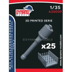 Dynamo Models A35009 1/35 Dummy Set Of 25 M43 Stielhandgranate With Squared Fragmentation Sleeve Replica 3d Print