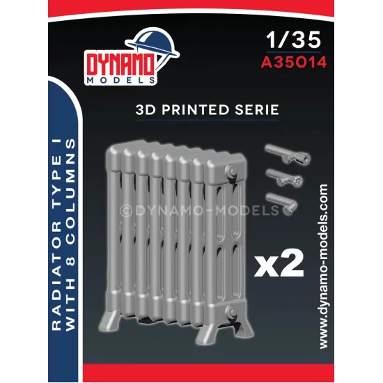 Dynamo Models A35015 1/35 Radiator Large With 8 Columns 3d Printed Resin Kit