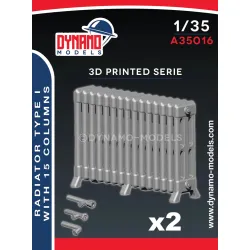 Dynamo Models A35016 1/35 Radiator Type 1 With 15 Columns 3d Printed Resin Kit