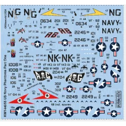 Kits World Kw144055 1/144 Decal For F-4b Phantom Us Navy