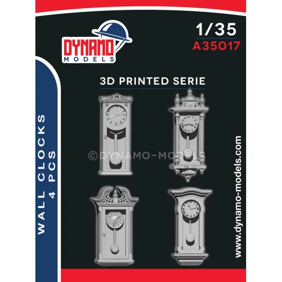 Dynamo Models A35017 1/35 Wall Clocks 4 Pcs 3d Printed Resin Kit