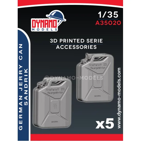 Dynamo Models A35020 1/35 German Jerry Can Sandrik 5x Open Cap And 5 Closed Cap