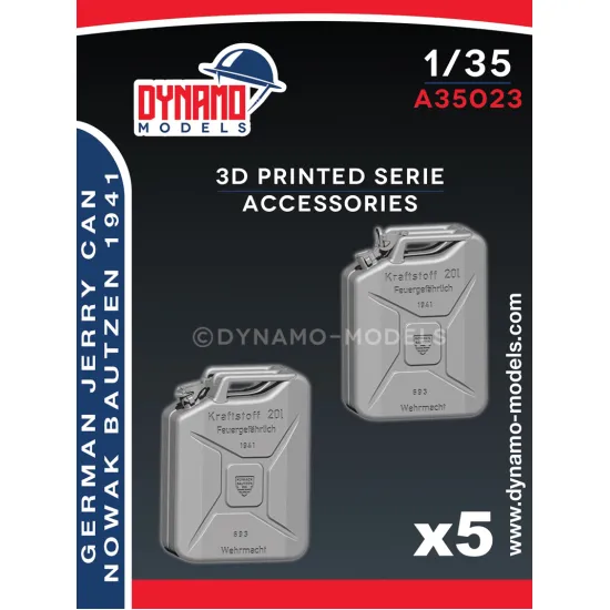 Dynamo Models A35023 1/35 German Jerry Can Nowak Bautzen 1941 5x Open Cap And 5 Closed Cap