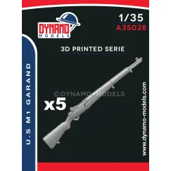 Dynamo Models A35028 1/35 Dummy Set 5 Guns M1 Garand Replica 3d Printed Resin Kit