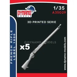 Dynamo Models A35029 1/35 Dummy Set 5 Guns French Rifle Lebel 1886 Replica 3d Printed Resin
