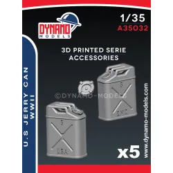 Dynamo Models A35032 1/35 Us Wwii Jerry Can 5 Open And 5 Closed Cap