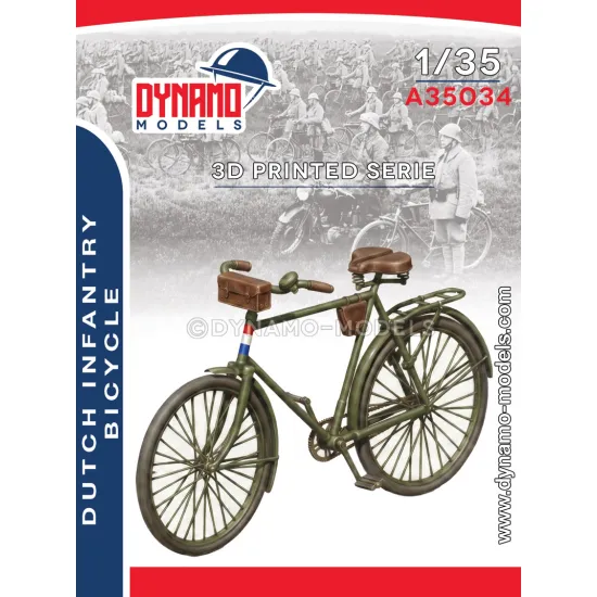 Dynamo Models A35034 1/35 Dutch Infantry Bicycle 3d Printed Resin Kit