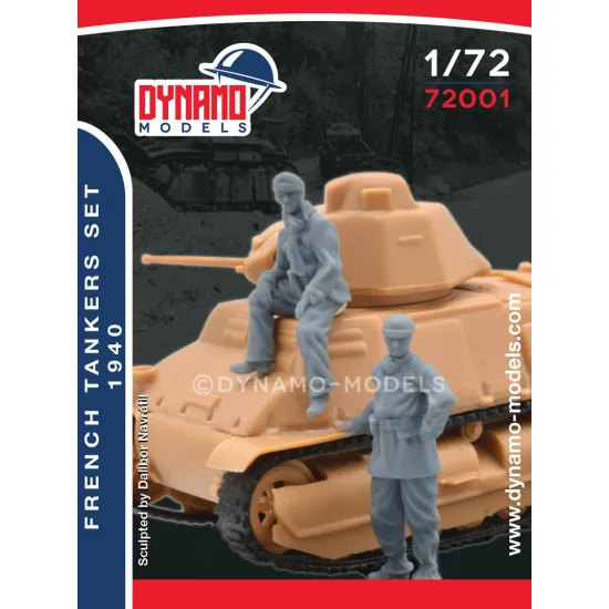 Dynamo Models 72001 1/72 1940 French Tank Crew 1940 Ww2 3d Printed Kit