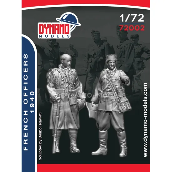 Dynamo Models 72002 1/72 1940 French Officers 1940 Ww2 3d Printed Kit