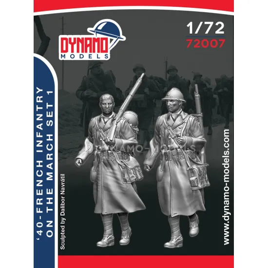 Dynamo Models 72007 1/72 French Infantry On The March 1940 Ww2 3d Printed Kit
