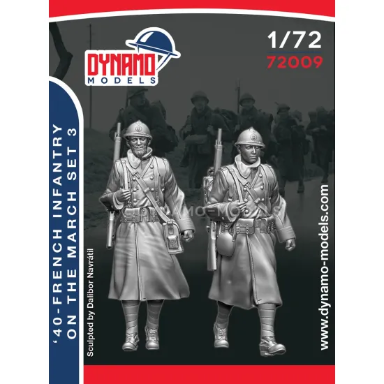 Dynamo Models 72009 1/72 French Infantry On The March 1940 Ww2 3d Printed Kit