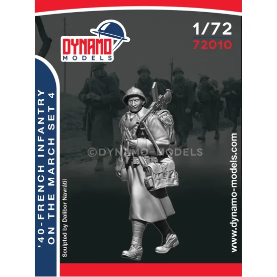 Dynamo Models 72010 1/72 French Infantry On The March 1940 Ww2 3d Printed Kit