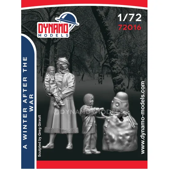 Dynamo Models 72016 1/72 Civilians A Winter After The War 3 Figures 3d Printed Kit