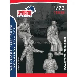 Dynamo Models 72036 1/72 Wss Tiger 222 Crew Normandy 1944 3d Printed Resin Kit