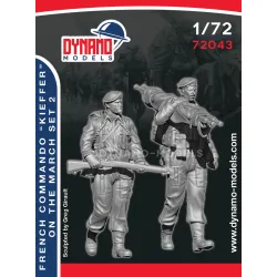 Dynamo Models 72043 1/72 French Commando Kieffer Marching 3d Printed Resin Kit