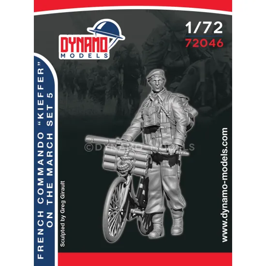 Dynamo Models 72046 1/72 French Commando Kieffer Marching 3d Printed Resin Kit