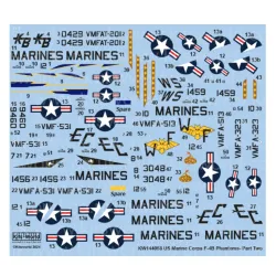 Kits World Kw144058 1/144 Decal For F-4b/C Phantom- Us Marine Corps