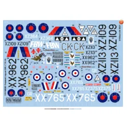 Kits World Kw148283 1/48 Decal For Sepecat Jaguar Gr 1a