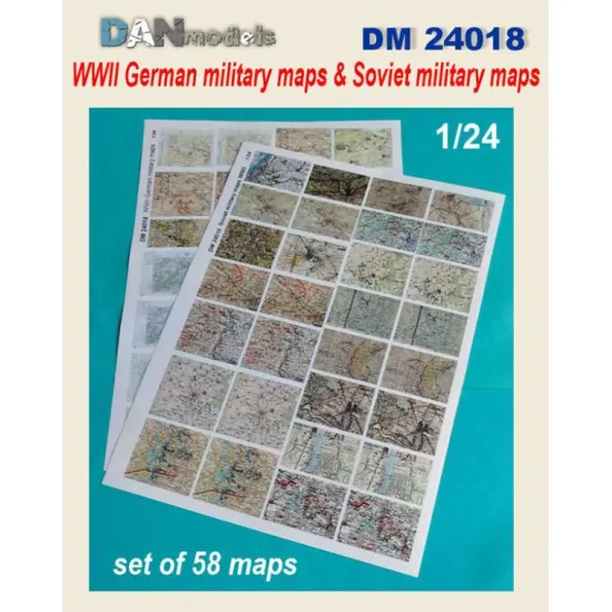 Dan Models 24018 1/24 German Topographic Maps Of The Great Patriotic War And Soviet Topographic Maps Of The Great Patriotic War