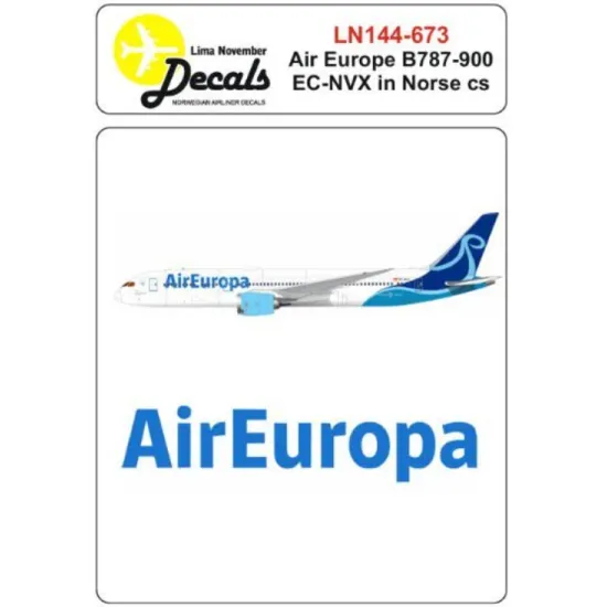 Lima November Decals 144-673 1/144 Decal For Air Europe B787-900 In Norse Cs