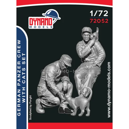 Dynamo Models 72052 1/72 German Panzer Crew With Cats 3d Printed Kit