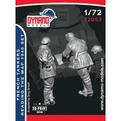 Dynamo Models 72053 1/72 French Tankers Reading The Map 1940 3d Printed Kit