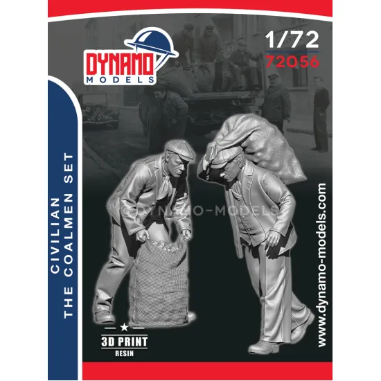 Dynamo Models 72056 1/72 Civilian The Coalmen Set 3d Printed Resin Kit