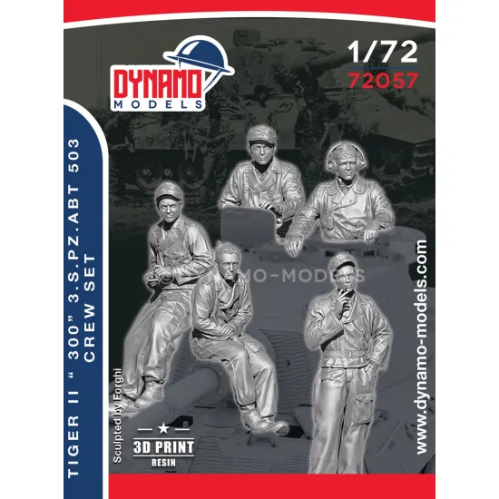 Dynamo Models 72055 1/72 U.s/Free French Forces Tank Crew 3d Printed Resin Kit