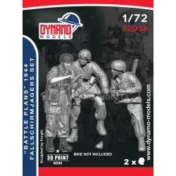 Dynamo Models 72058 1/72 Fallschirmjagers Checking The Map Normandy 1944 3d Printed Resin Kit