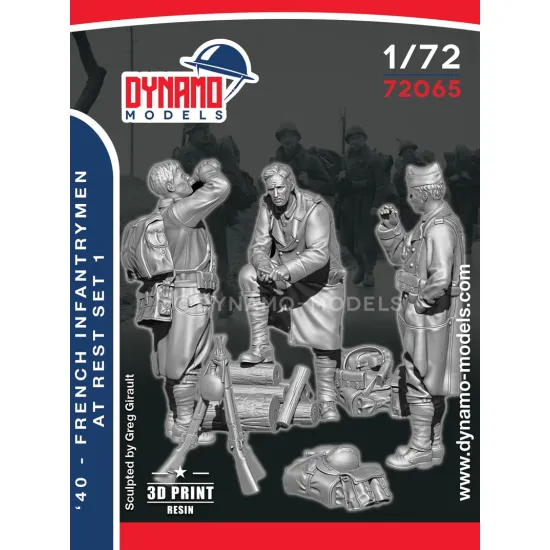 Dynamo Models 72058 1/72 Fallschirmjagers Checking The Map Normandy 1944 3d Printed Resin Kit