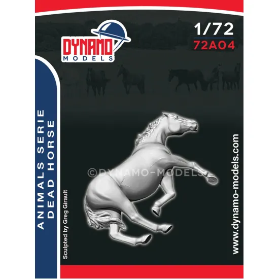 Dynamo Models 72a04 1/72 Animal Serie Dead Horse Replica 3d Printed Resin Kit