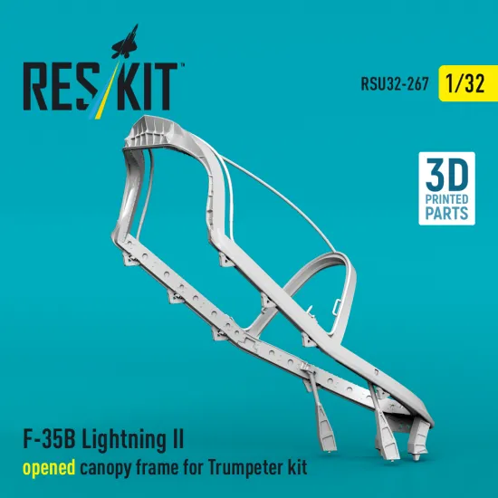 Reskit Rsu32-0267 1/32 F-35b Lightning Ii Opened Canopy Frame For Trumpeter