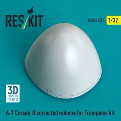 Reskit Rsu32-0281 1/32 A-7 Corsair Ii Corrected Radome For Trumpeter