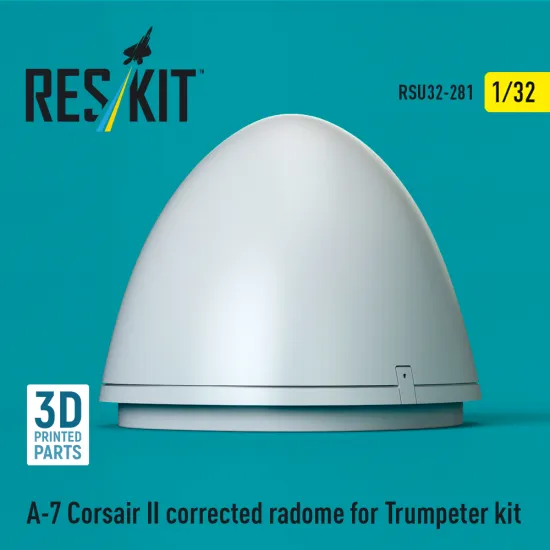 Reskit Rsu32-0281 1/32 A-7 Corsair Ii Corrected Radome For Trumpeter