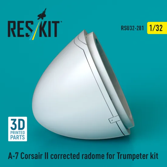Reskit Rsu32-0281 1/32 A-7 Corsair Ii Corrected Radome For Trumpeter