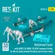Reskit Rsf32-0060 1/32 Red Jerseys 3 Pcs With Aero 21a Mhu-191a/M Transport Trolley For Mk84 Family Bombs Us Navy Carrier Deck Crew