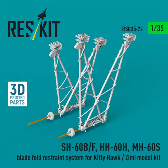 Reskit Rsu35-0020 1/35 Sh-60b/F, Hh-60h, Mh-60s Blade Fold Restraint System For Kitty Hawk/Zimi Model